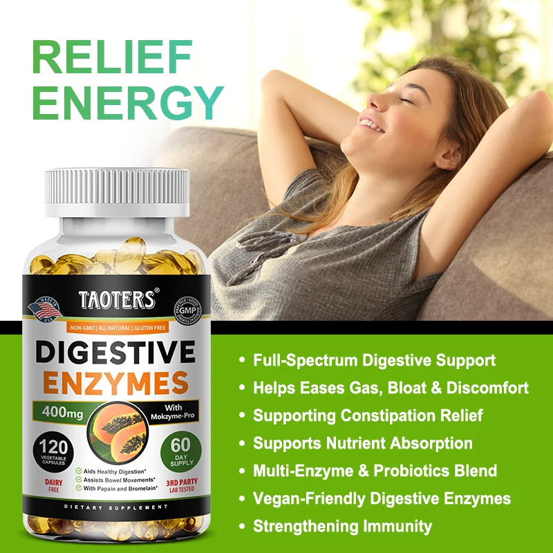 Digestive Enzyme Complex with Papain & Bromelain - Gut Wellness Support