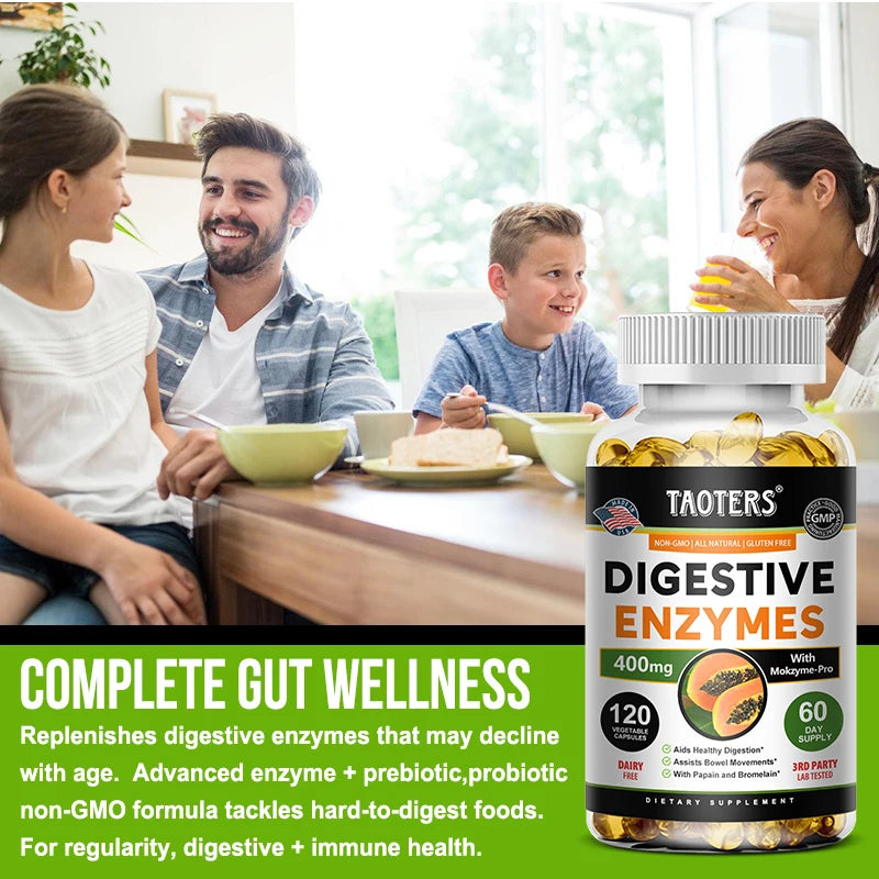 Digestive Enzyme Complex with Papain & Bromelain - Gut Wellness Support