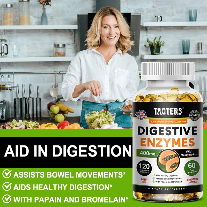 Digestive Enzyme Complex with Papain & Bromelain - Gut Wellness Support